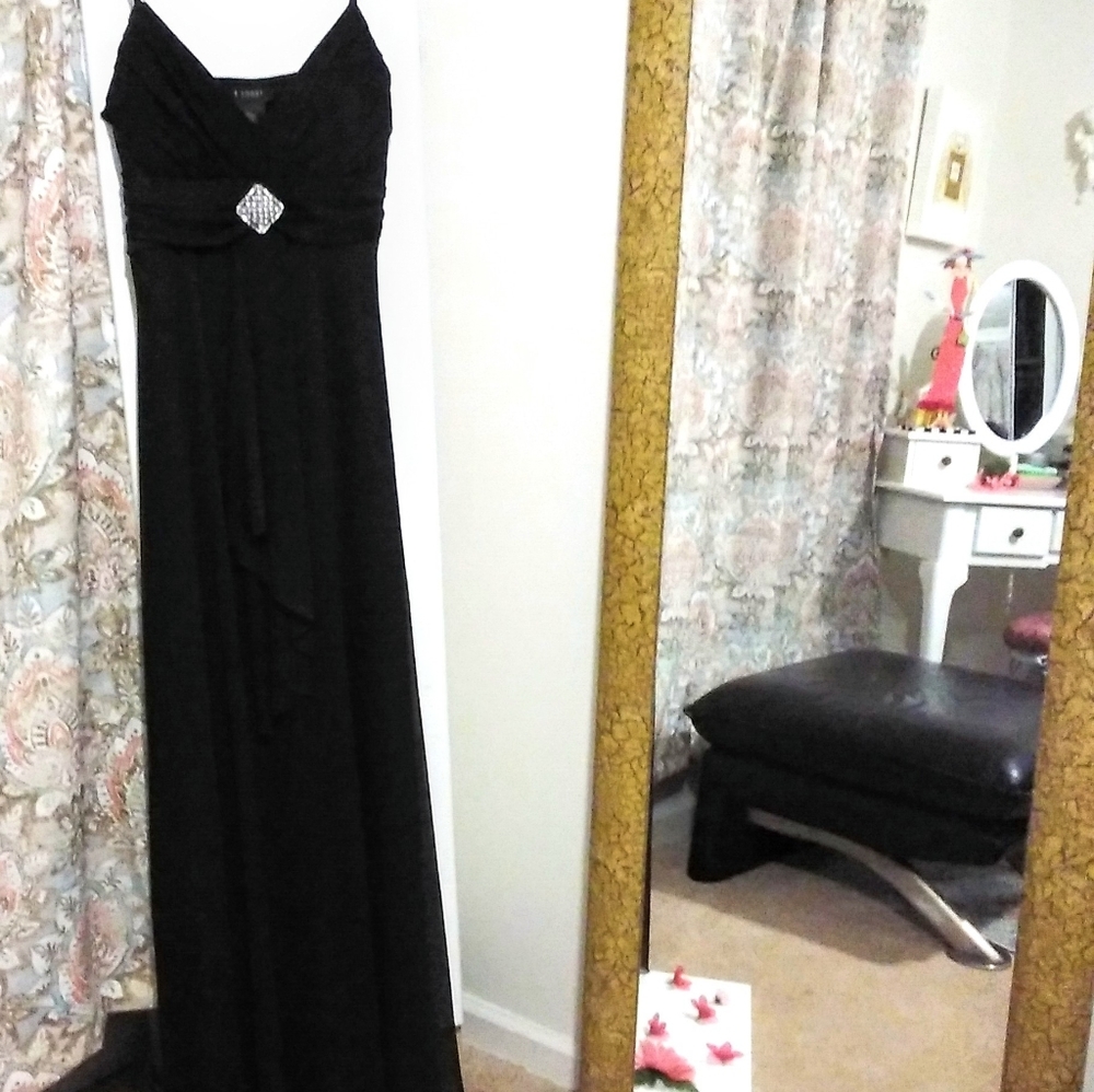 B.Smart Black Formal Cocktail Maxi Party Dress Sz8